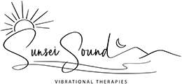 Black and white logo for Sensei Sound - Vibrational Therapies